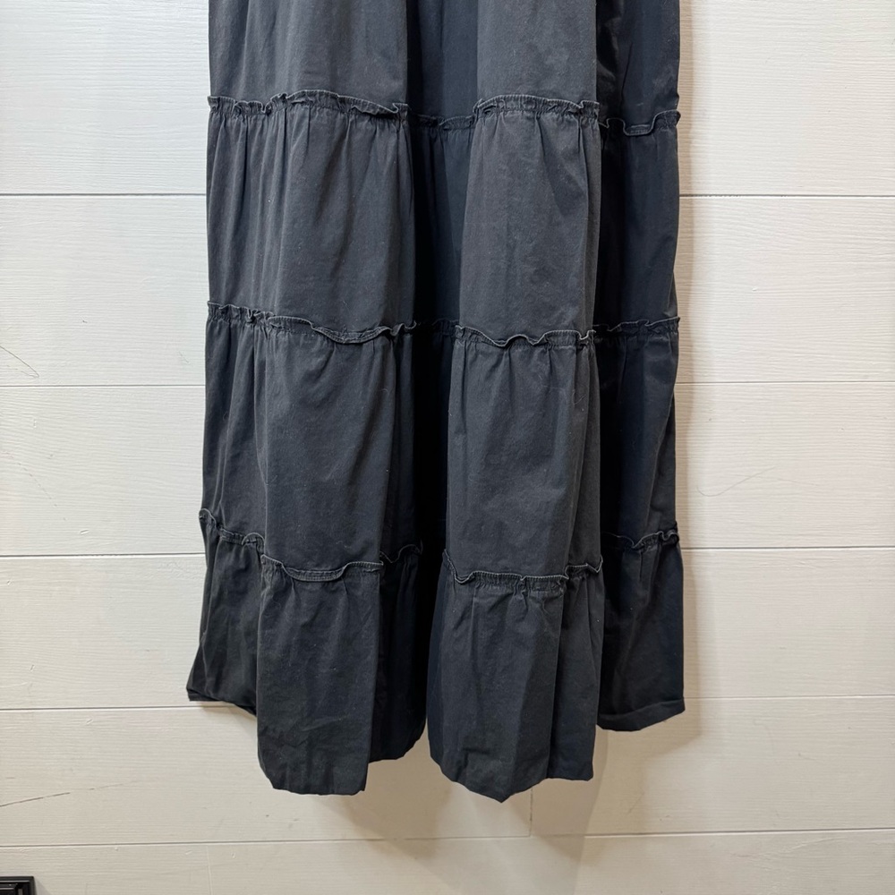 Hill House The Ellie Nap Dress Black Midi Dress with Ruffle Sleeves Size Small - Picture 6 of 14